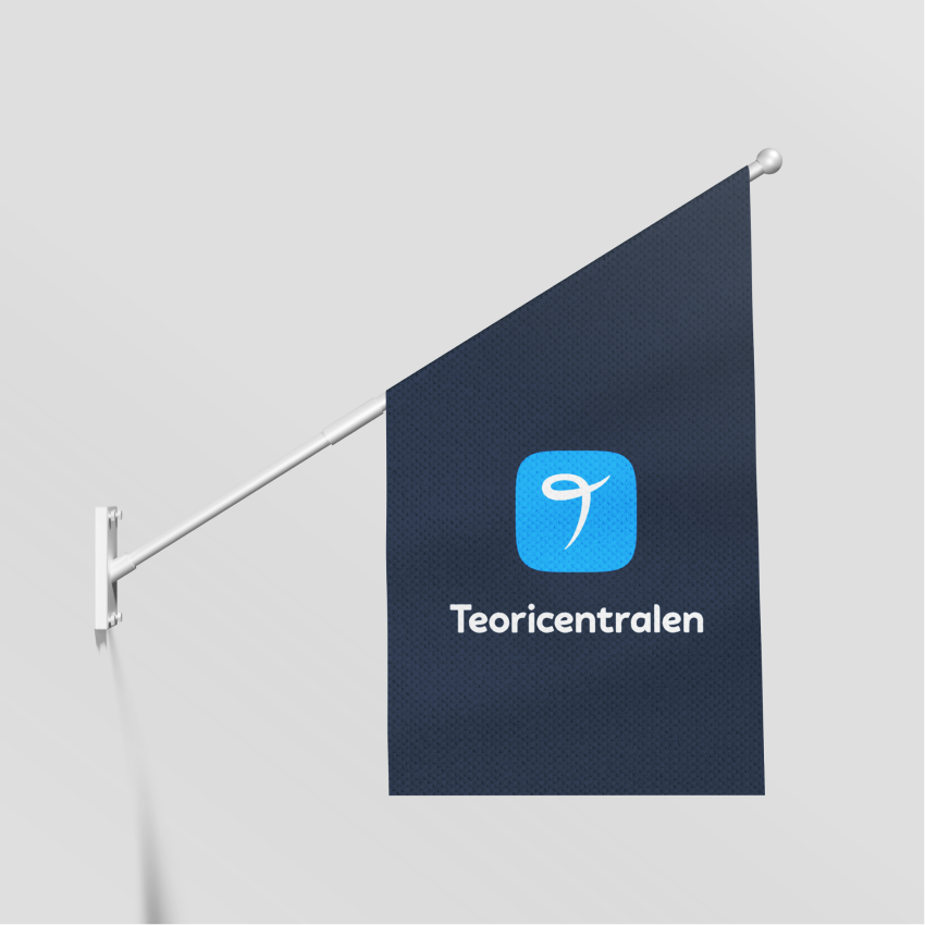 Skyltflagga - Teoricentralen 40x60cm