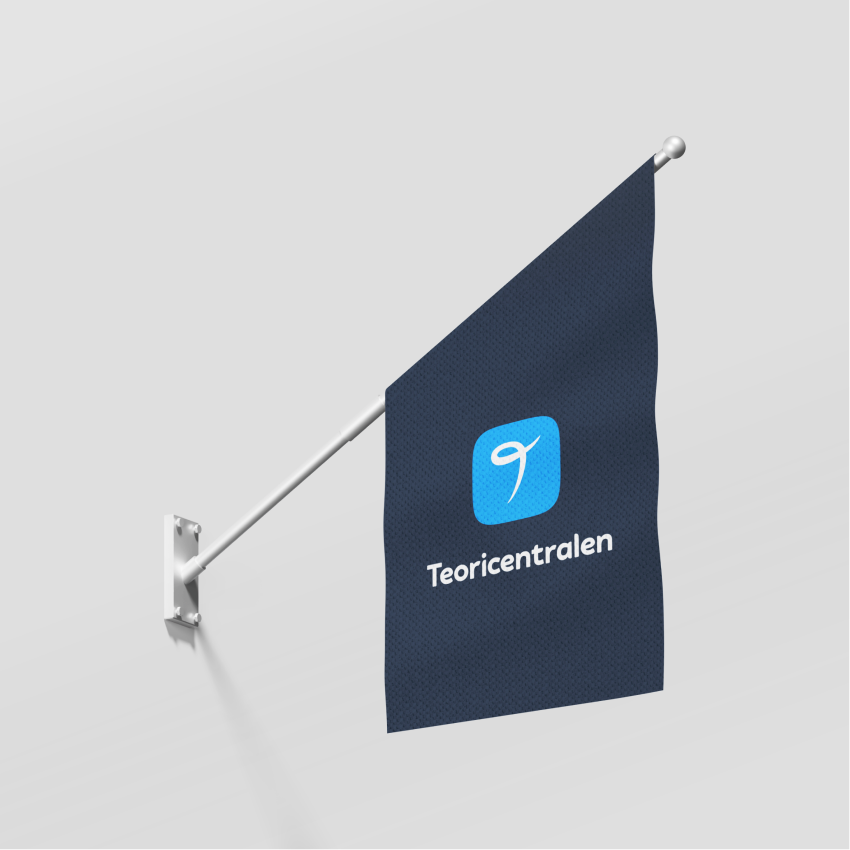 Skyltflagga - Teoricentralen 40x60cm